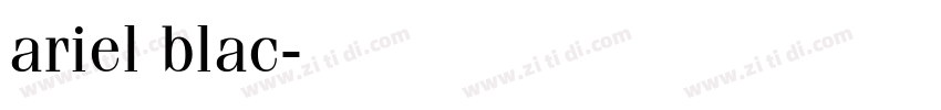 ariel blac字体转换